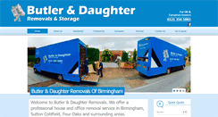 Desktop Screenshot of butleranddaughterremovals.co.uk